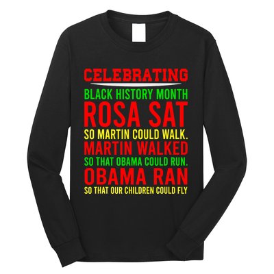 Celebrating Black History Month, Inspirational Power Leaders Long Sleeve Shirt