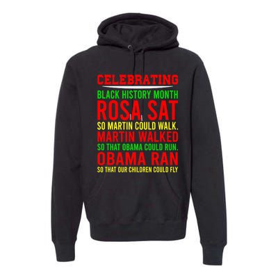 Celebrating Black History Month, Inspirational Power Leaders Premium Hoodie