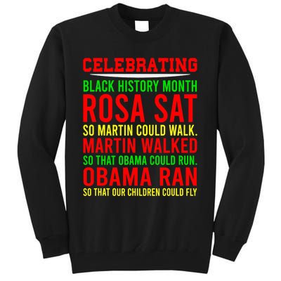 Celebrating Black History Month, Inspirational Power Leaders Tall Sweatshirt