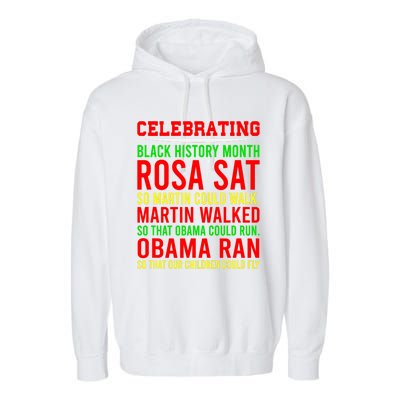 Celebrating Black History Month, Inspirational Power Leaders Garment-Dyed Fleece Hoodie