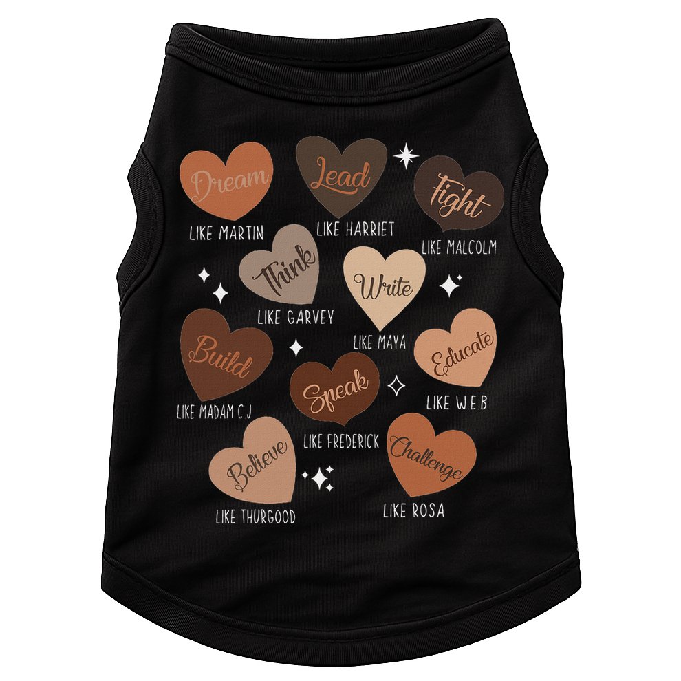 Celebrating Black History With Educated Leader Hearts Doggie Tank