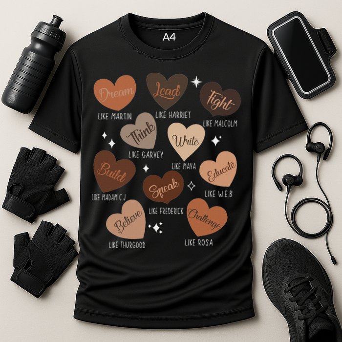 Celebrating Black History With Educated Leader Hearts Cooling Performance Crew T-Shirt