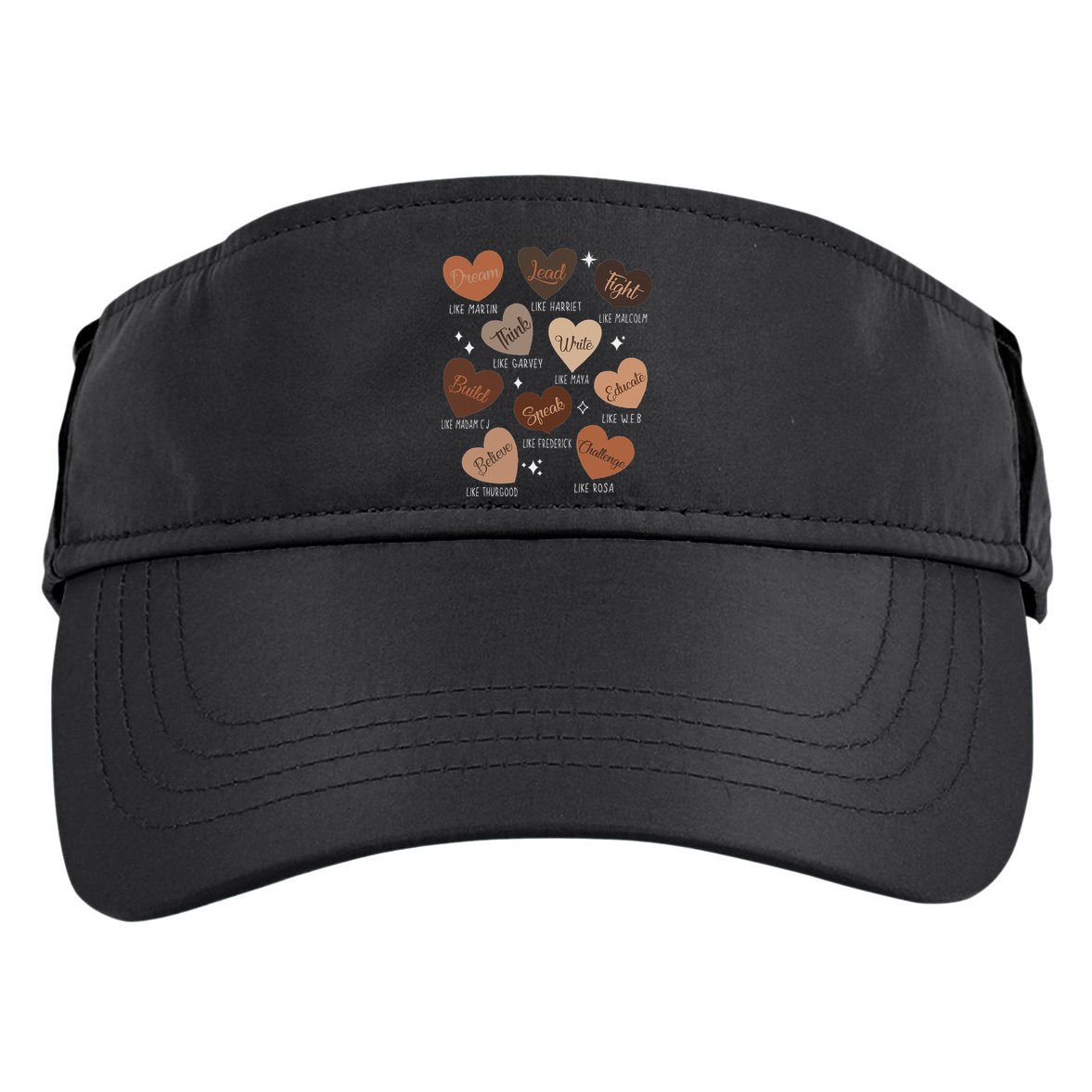 Celebrating Black History With Educated Leader Hearts Adult Drive Performance Visor