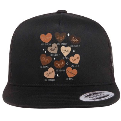 Celebrating Black History With Educated Leader Hearts Flatbill Hat