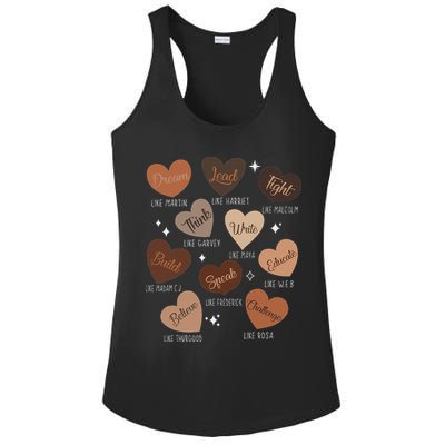Celebrating Black History With Educated Leader Hearts Ladies PosiCharge Competitor Racerback Tank