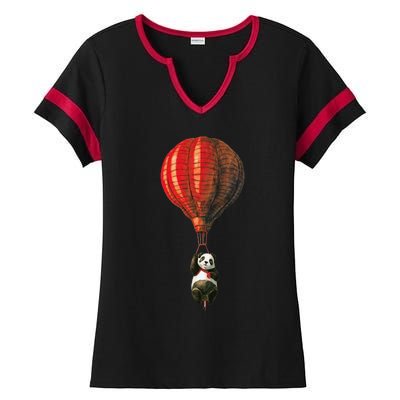 Coolest Bear Hanging Ladies Halftime Notch Neck Tee