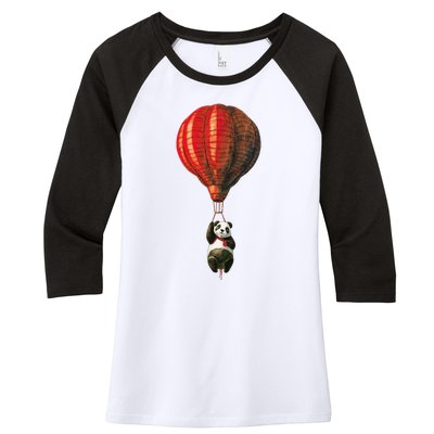 Coolest Bear Hanging Women's Tri-Blend 3/4-Sleeve Raglan Shirt