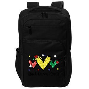 Cute Black History Months Motif Black Queen Hearts Gift Impact Tech Backpack