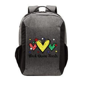 Cute Black History Months Motif Black Queen Hearts Gift Vector Backpack