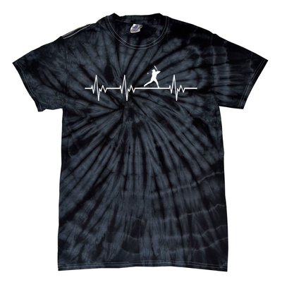 Classic Baseball Heartbeat Baseball Players And Fans Tie-Dye T-Shirt