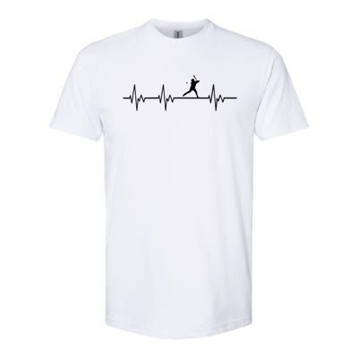 Classic Baseball Heartbeat Baseball Players And Fans Softstyle CVC T-Shirt