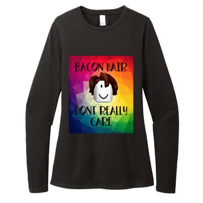 Colorful Bacon Hair Oof Head Design For Boy Video Gamers Womens CVC Long Sleeve Shirt