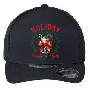 Coquette Bow Holiday Spirit Cocktail Club Christmas Party Flexfit Unipanel Trucker Cap