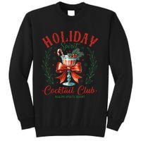 Coquette Bow Holiday Spirit Cocktail Club Christmas Party Tall Sweatshirt