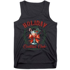 Coquette Bow Holiday Spirit Cocktail Club Christmas Party Tank Top