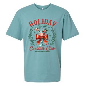 Coquette Bow Holiday Spirit Cocktail Club Christmas Party Sueded Cloud Jersey T-Shirt