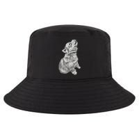 Cute Baby Howling Wolf Cub Sketch TShirt Cool Comfort Performance Bucket Hat