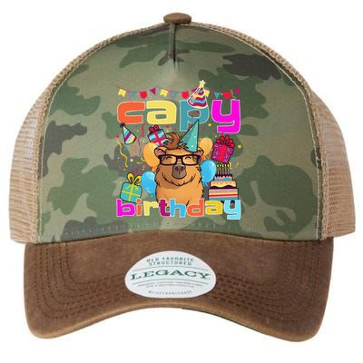 Capy Birthday Happy Birthday Capybara. Funny Capybara Lover Legacy Tie Dye Trucker Hat