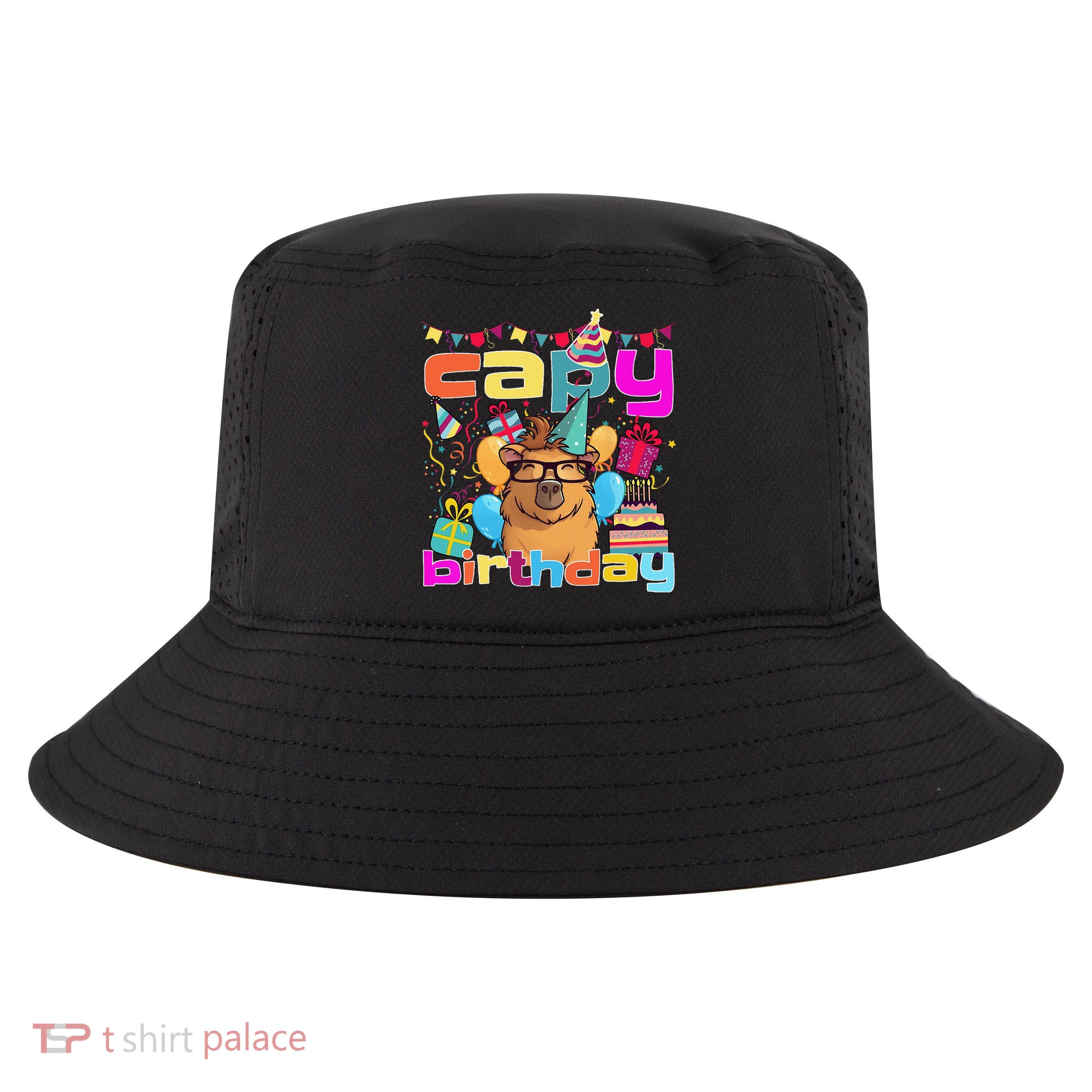 Capy Birthday Happy Birthday Capybara. Funny Capybara Lover Cool Comfort Performance Bucket Hat