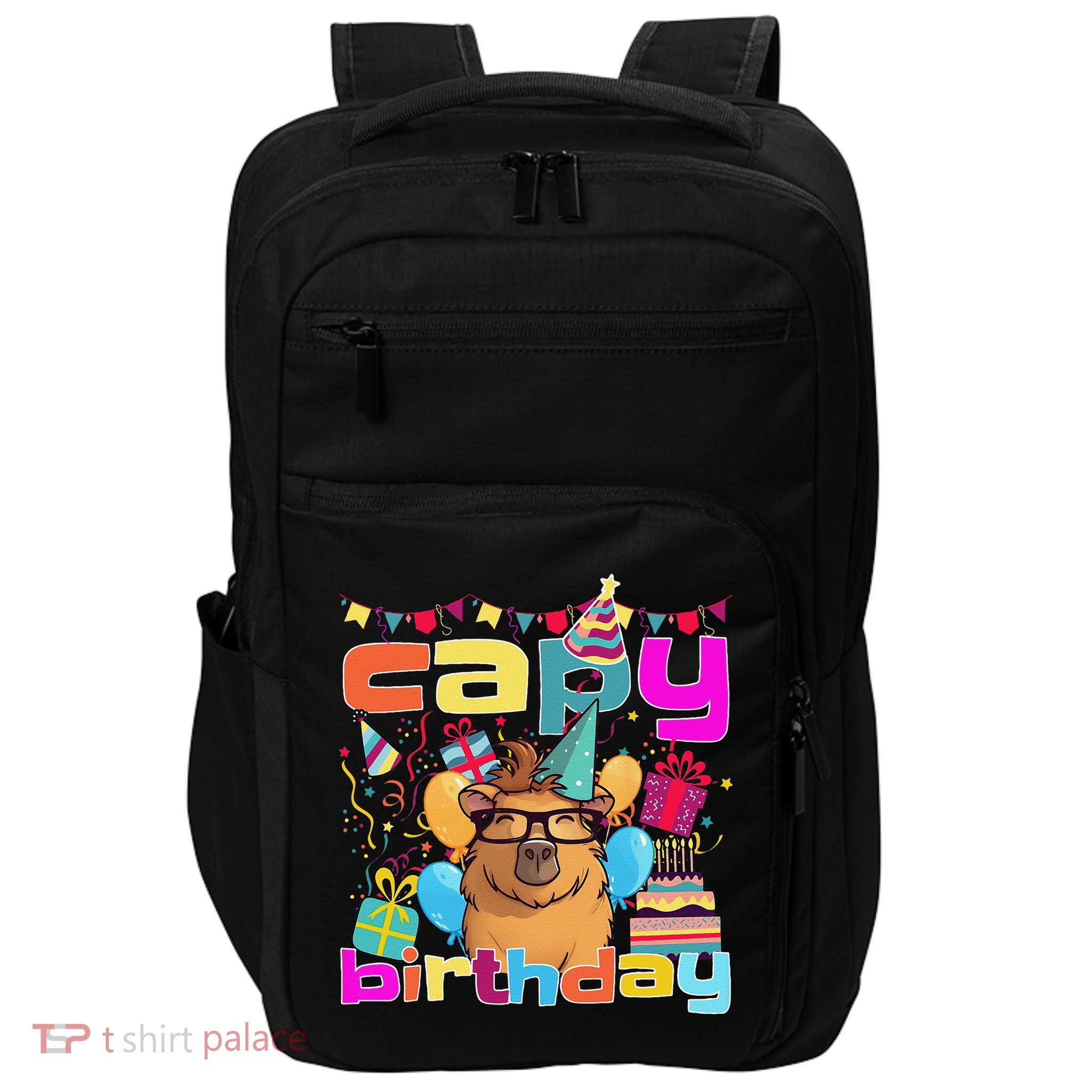 Capy Birthday Happy Birthday Capybara. Funny Capybara Lover Impact Tech Backpack