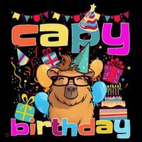 Capy Birthday Happy Birthday Capybara. Funny Capybara Lover Sustainable Bucket Hat