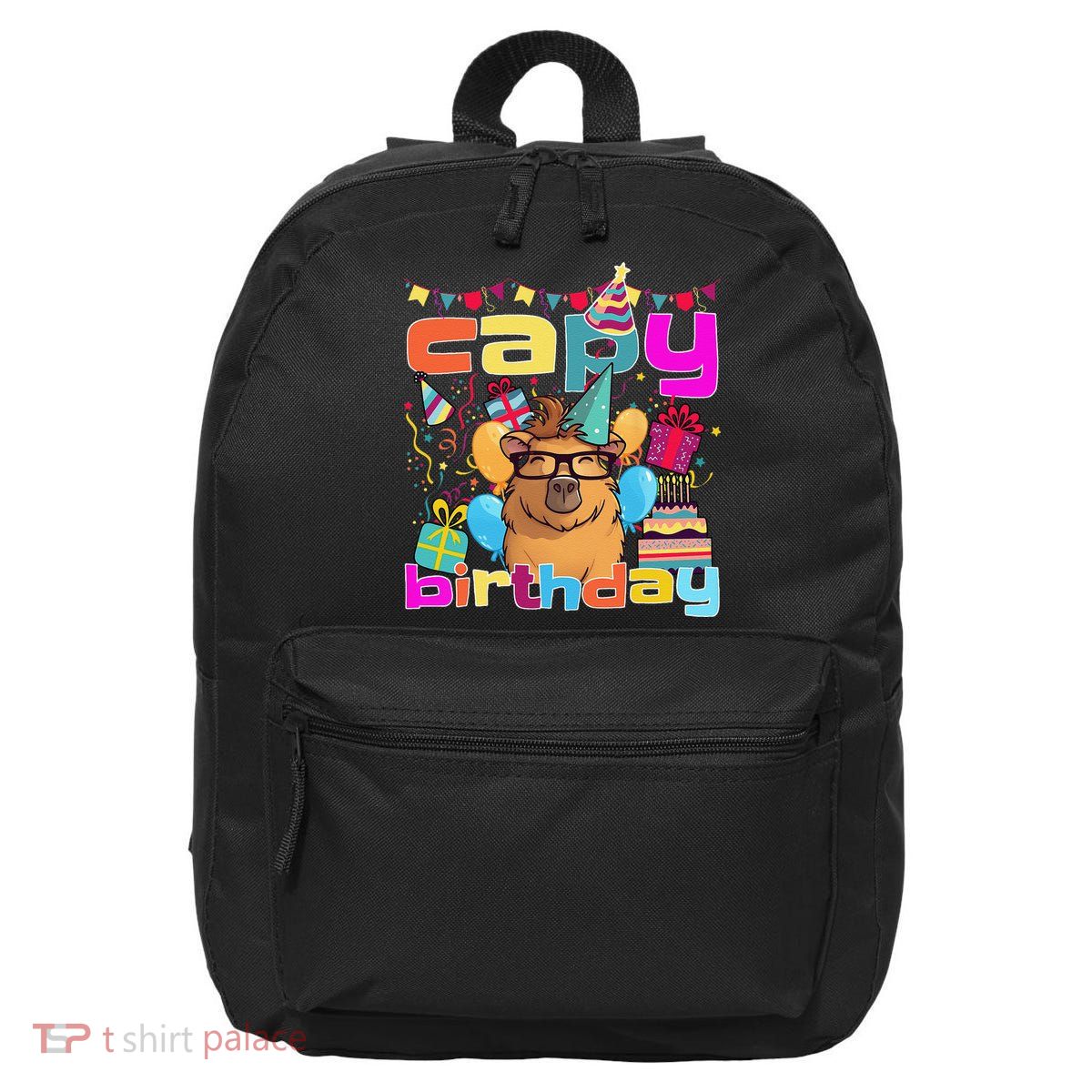 Capy Birthday Happy Birthday Capybara. Funny Capybara Lover 16 in Basic Backpack