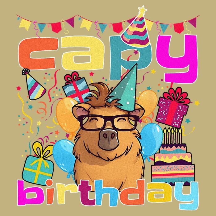 Capy Birthday Happy Birthday Capybara. Funny Capybara Lover Magnet