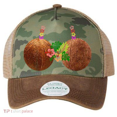 Coconut Bra Hawaii Luau Costume Funny Legacy Tie Dye Trucker Hat