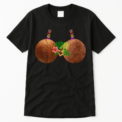 Coconut Bra Hawaii Luau Costume Funny Tall T-Shirt