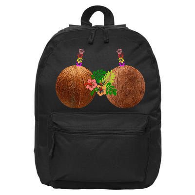 Coconut Bra Hawaii Luau Costume Funny 16 in Basic Backpack