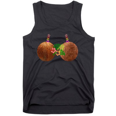 Coconut Bra Hawaii Luau Costume Funny Tank Top