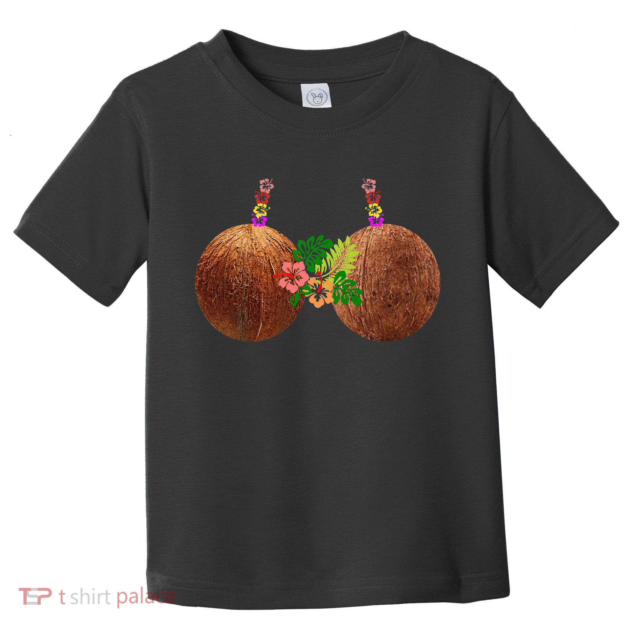 Coconut Bra Hawaii Luau Costume Funny Toddler T-Shirt