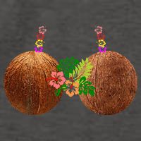 Coconut Bra Hawaii Luau Costume Funny Vector Backpack