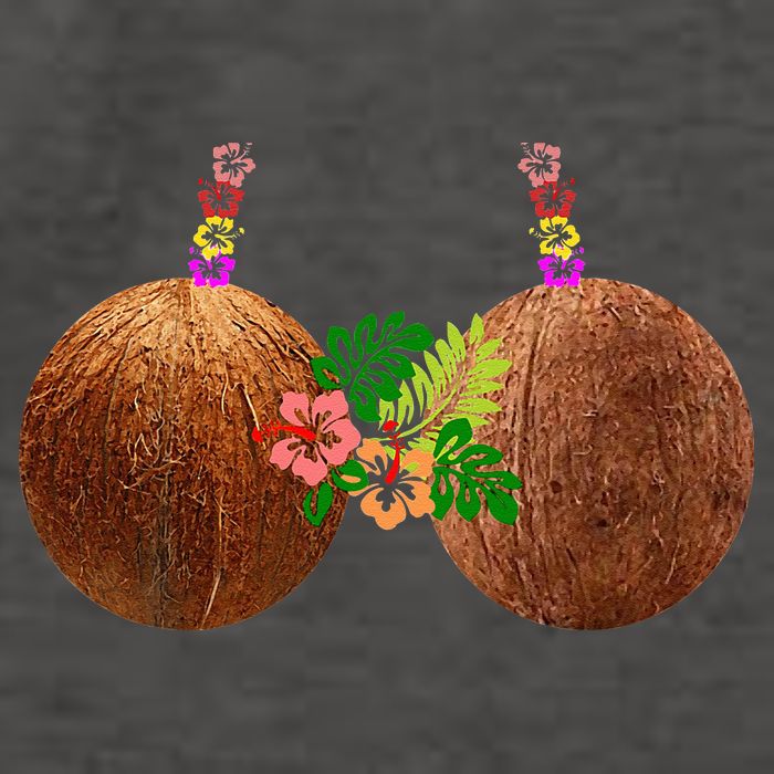Coconut Bra Hawaii Luau Costume Funny Vector Backpack