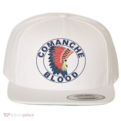 Comanche Blood Headdress Native American Comanche Tribe Wool Snapback Cap