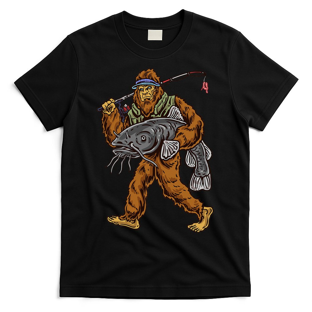 Catfishing Bigfoot Hunting Catfisher T-Shirt
