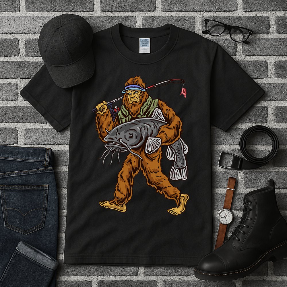 Catfishing Bigfoot Hunting Catfisher Tall T-Shirt