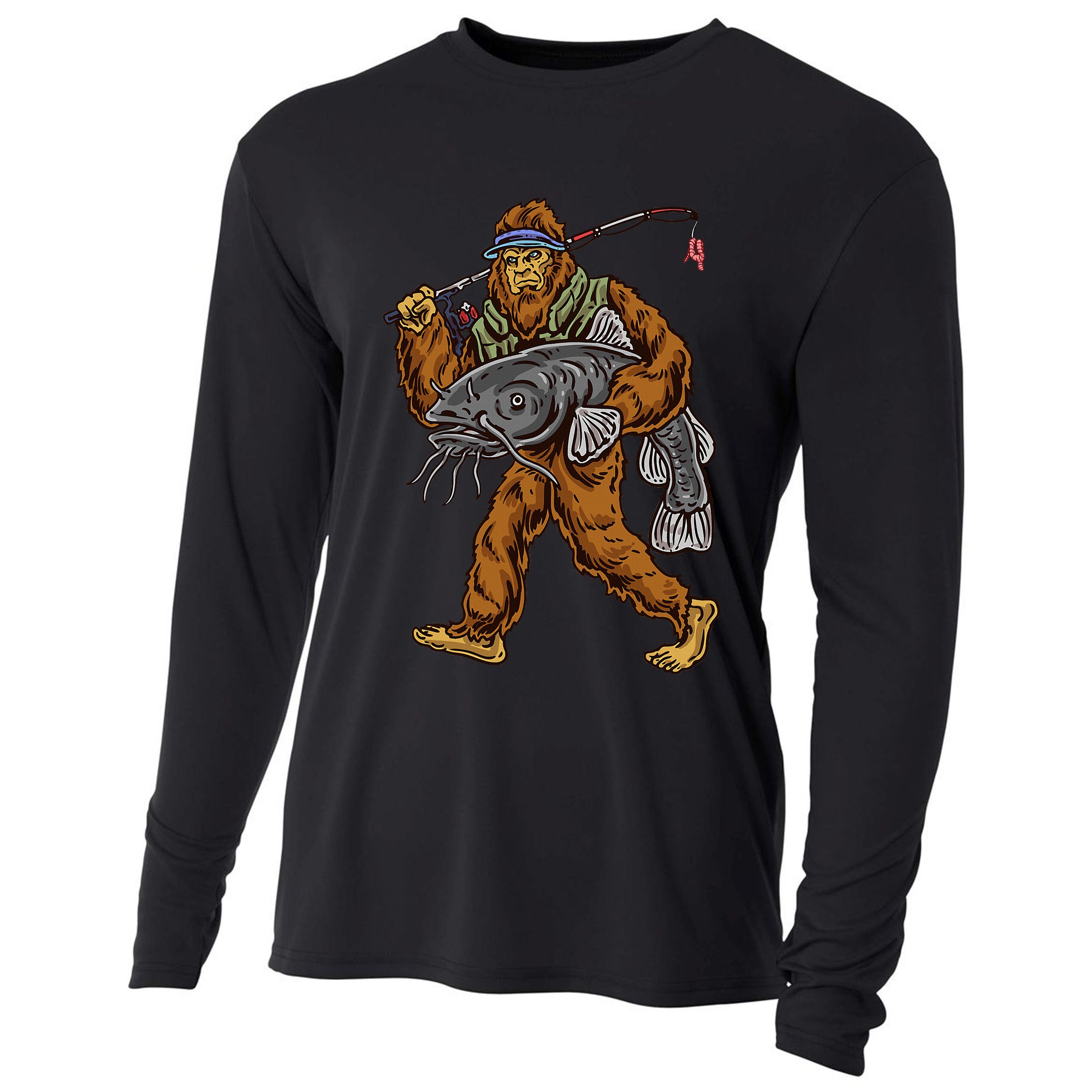 Catfishing Bigfoot Hunting Catfisher Cooling Performance Long Sleeve Crew
