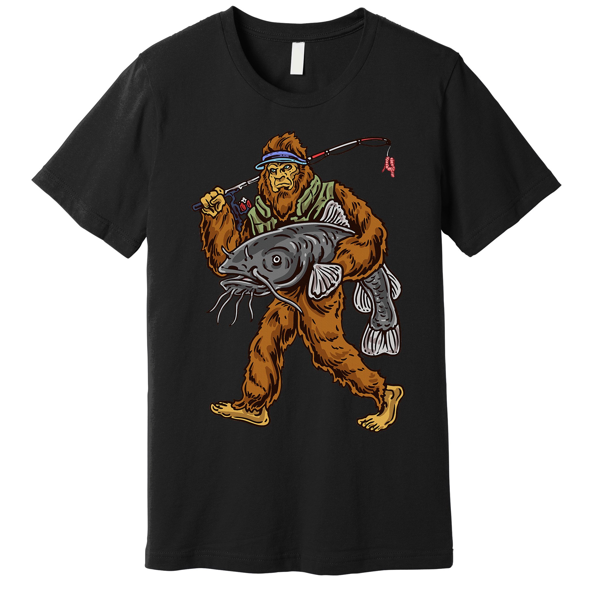 Catfishing Bigfoot Hunting Catfisher Premium T-Shirt