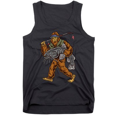 Catfishing Bigfoot Hunting Catfisher Tank Top