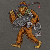 Catfishing Bigfoot Hunting Catfisher Cotton Canvas Backpack