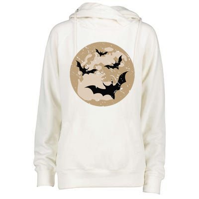 Creepy Bat Halloween Costume Gift Spooky Bat Womens Funnel Neck Pullover Hood