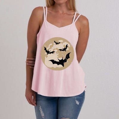 Creepy Bat Halloween Costume Gift Spooky Bat Women's Strappy Tank