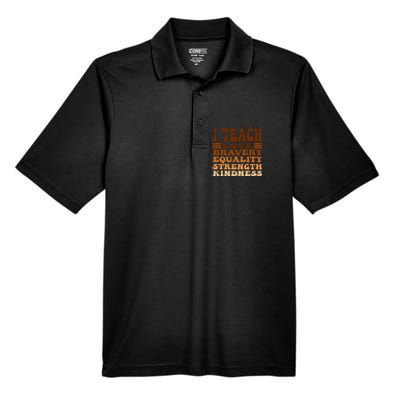 Celebrate Black History Month I Teach Black History Teacher Men's Origin Performance Pique Polo