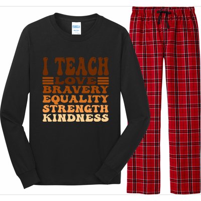 Celebrate Black History Month I Teach Black History Teacher Long Sleeve Pajama Set