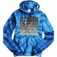 Celebrate Black History Month I Teach Black History Teacher Tie Dye Hoodie