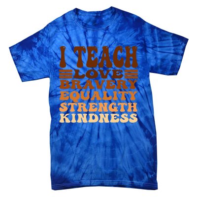 Celebrate Black History Month I Teach Black History Teacher Tie-Dye T-Shirt