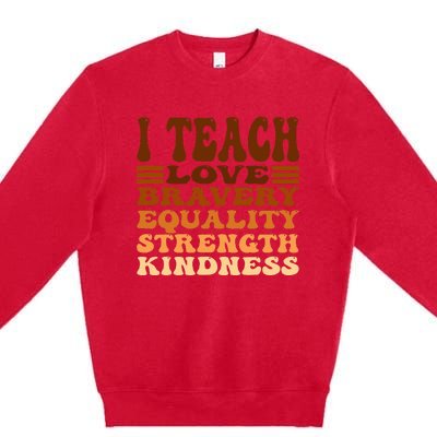 Celebrate Black History Month I Teach Black History Teacher Premium Crewneck Sweatshirt