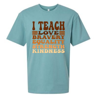 Celebrate Black History Month I Teach Black History Teacher Sueded Cloud Jersey T-Shirt