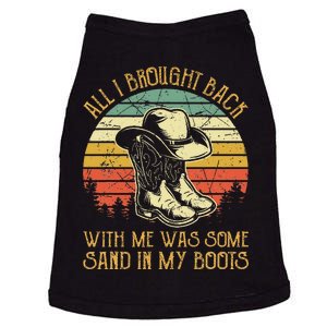 Cowboy Boots Hat Sand In My Boots Southern Western Doggie Tank